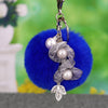 Royal-Blue Floral-Pom