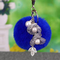 Floral, Leaf and Angel Plush Pom Pom Keychains in Forty Colorways view 9