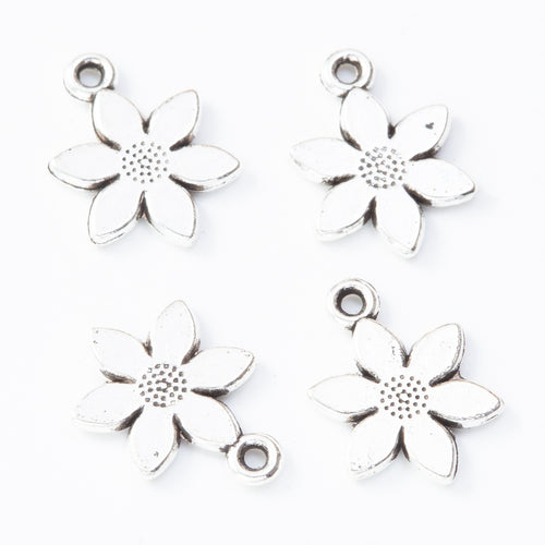 Zinc Alloy Flower Charm Pendant No.188765 for DIY Necklace Bracelet Jewelry Making