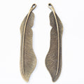 Zinc Alloy Feather Leaf Charm Pendant No.568271 for DIY Necklace Bracelet Jewelry Making view 2