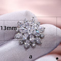 Luxury Double Layer Sunflower Zircon Copper Stud Earrings For Women Fashion Jewelry view 5