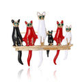 Alloy Enamel Group Cats Brooch Pin For Suits And Cardigans view 5