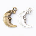 Zinc Alloy Moon Charm Pendant for DIY Necklace Bracelet Jewelry Making view 1