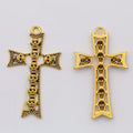 Zinc Alloy Skull Cross Charm Pendant for DIY Necklace Bracelet Jewelry Making view 3