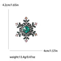 Alloy Rhinestone Snowflake Brooch Pin For Coats And Sweaters view 5