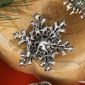 Alloy Rhinestone Snowflake Brooch Pin For Coats And Sweaters view 3