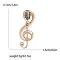 Alloy Music Note Brooch Pin For Versatile Clothing Decoration view 6