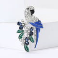 Alloy Rhinestone Parrot Brooch Pin For Suits And Coats view 2