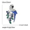 Alloy Rhinestone Parrot Brooch Pin For Suits And Coats view 5