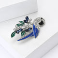 Alloy Rhinestone Parrot Brooch Pin For Suits And Coats view 3