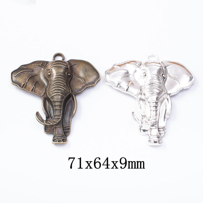 DIY Vintage Zinc Alloy Elephant Charm Pendants Jewelry Accessories For Bracelets And Necklaces