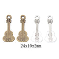 Zinc Alloy Guitar Charm Pendant No.332732 for DIY Necklace Bracelet Jewelry Making view 1