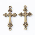Vintage Zinc Alloy Double Drop Cross Charm Pendant DIY Jewelry Accessories For Bracelets 1788 view 4