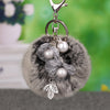 Frost-Gray Floral-Pom