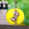 Yellow Floral-Pom