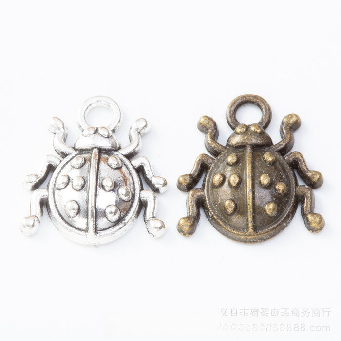 DIY Vintage Zinc Alloy Beetle Charm Pendants Jewelry Accessories For Bracelets And Necklaces