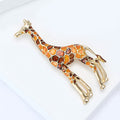 Alloy Enamel Giraffe Brooch Pin For Versatile Fashion Apparel view 3