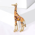 Alloy Enamel Giraffe Brooch Pin For Versatile Fashion Apparel view 2