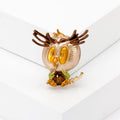 Alloy Enamel Owl Brooch For Cartoon Fashion Clothing Accessories view 2