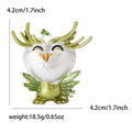 Alloy Enamel Open Wing Owl Brooch For Unisex Clothing view 6