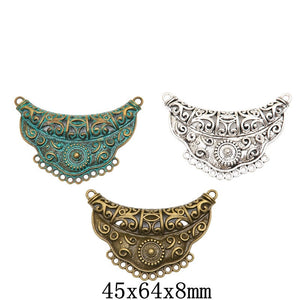 Vintage Zinc Alloy Multi Strand Connector Brooch Badge Pendant For DIY Jewelry Accessories