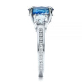 European American Fashion Blue Zircon Women's Ring, Jewelry For view 3