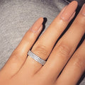 Fashion Women's Pave Zircon Finger Ring, Daily Versatile Hand Accessory Jewelry view 4