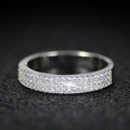 Fashion Women's Pave Zircon Finger Ring, Daily Versatile Hand Accessory Jewelry view 2