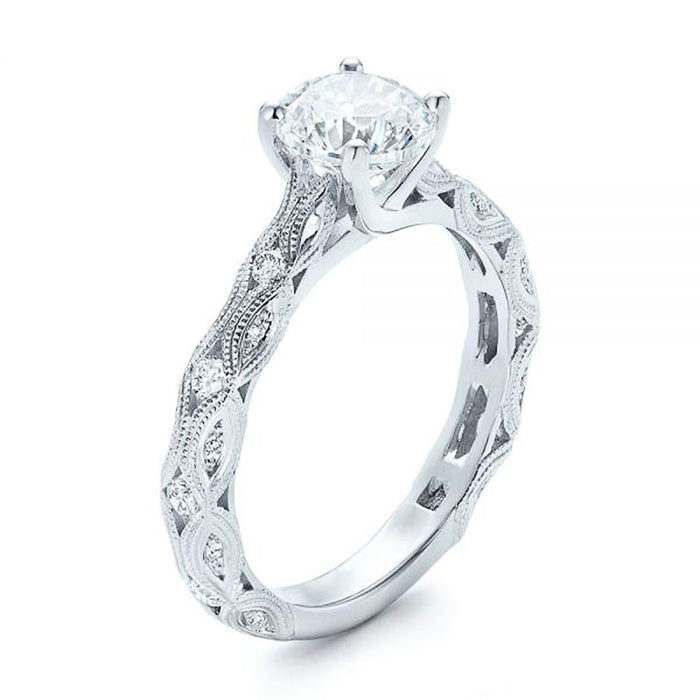 Creative Trendy Zircon Inlaid Women's Ring Fashion Minimalist Finger Jewelry
