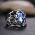 European Fashion Oversized Marquise Blue Crystal Women's Ring Statement Jewelry Accessory view 3