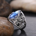 European Fashion Oversized Marquise Blue Crystal Women's Ring Statement Jewelry Accessory view 2