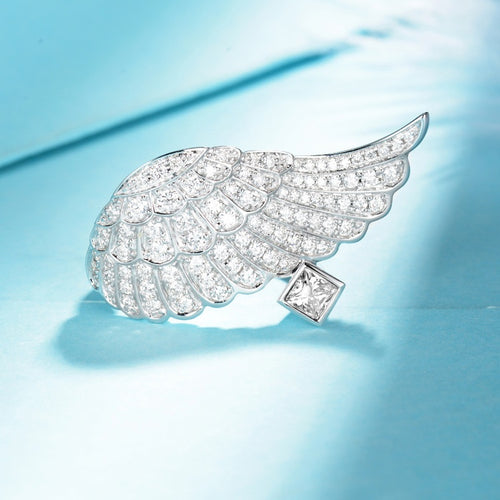 Fashion Street Style Angel Wing Women's Ring, Creative Trendy Jewelry Accessories