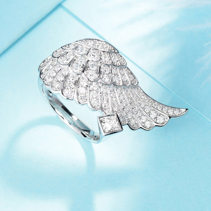 Fashion Street Style Angel Wing Women's Ring, Creative Trendy Jewelry Accessories