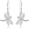 Fashion Electroplated Cubic Zirconia Dragonfly Stud Earrings For Women Insect Jewelry view 1