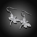 Fashion Electroplated Cubic Zirconia Dragonfly Stud Earrings For Women Insect Jewelry view 2