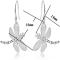 Fashion Electroplated Cubic Zirconia Dragonfly Stud Earrings For Women Insect Jewelry view 5