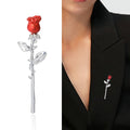 Alloy Rose Flower Brooch Pin For Women's Fashion Clothing Accessories view 2
