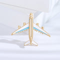 Alloy Enamel Airplane Brooch Pin Badge For Unisex Apparel view 4