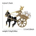 Alloy Pearl Vintage Carriage Brooch For Sweaters And Coats view 5