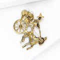 Alloy Pearl Vintage Carriage Brooch For Sweaters And Coats view 4
