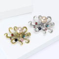 Alloy Pearl Rhinestone Octopus Brooch Pin For Fashion Garments view 3
