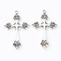 Zinc Alloy Cross Charm Pendant No.757440 for DIY Necklace Bracelet Jewelry Making view 3