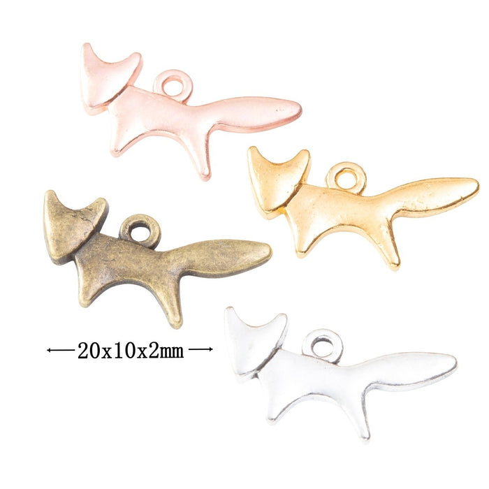 Zinc Alloy Fox Charm Pendant No.609230 for DIY Necklace Bracelet Jewelry Making