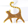 Alloy Rhinestone Cat Brooch Pin For Women Suit Cardigan Decoration view 2