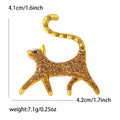 Alloy Rhinestone Cat Brooch Pin For Women Suit Cardigan Decoration view 4