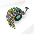 Alloy Enamel Peacock Brooch For Fashion Collar And Lapel Accessories view 2