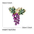Enamel Alloy Grape Brooch Pin Fruit Lapel Pin For Accessories view 5