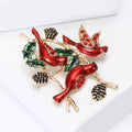 Alloy Enamel Three Birds Branch Brooch For Vintage Apparel view 3
