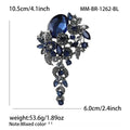 Large Alloy Crystal Glass Brooch Pin For Elegant Clothing Accessories view 5