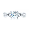European Women's Micro Pave Cubic Zirconia Ring Creative Simple Fashion Jewelry view 4